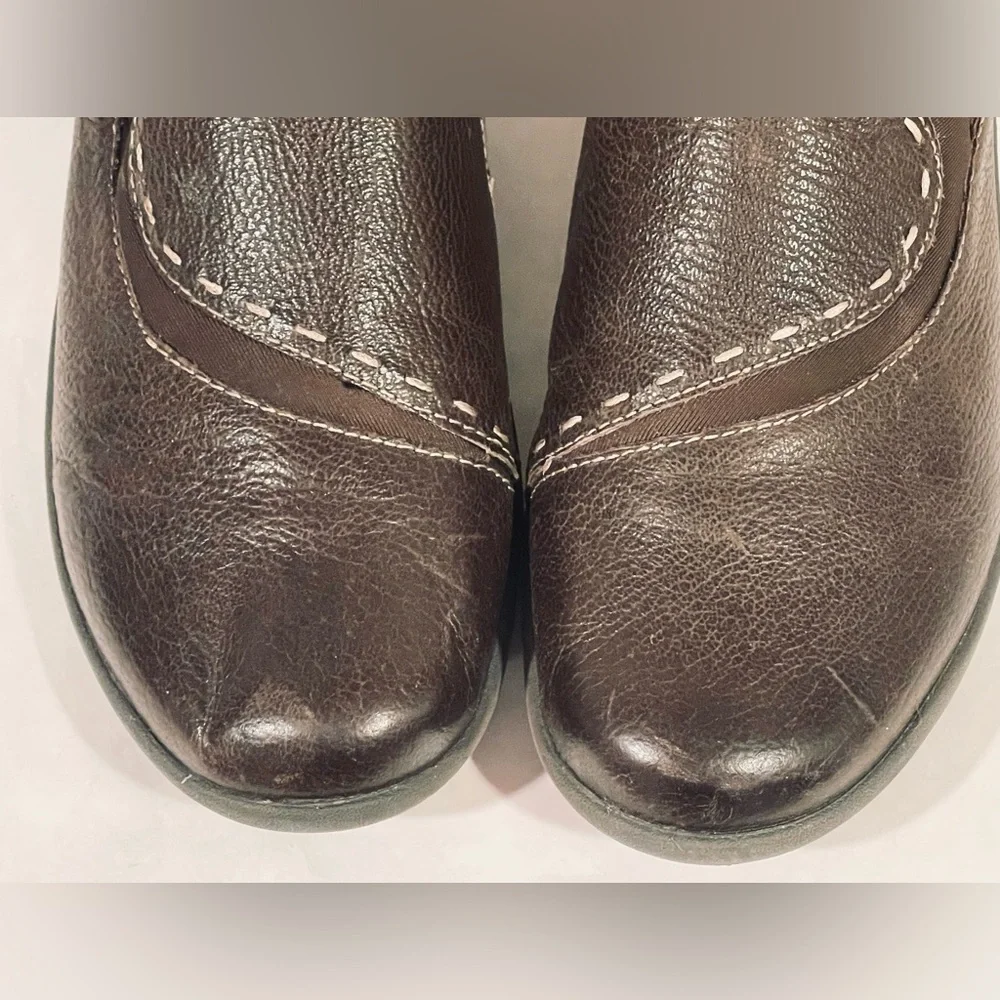 Earth Origins “Leona” Brown Leather Flats with Cushioned Insole | VGUC Sz 12